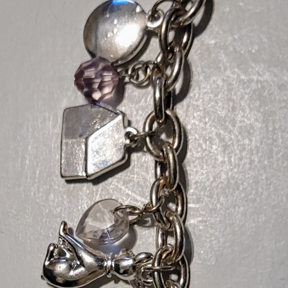 Dog Themed Dog Silver Tone Bracelet 7" - Picture 4 of 5